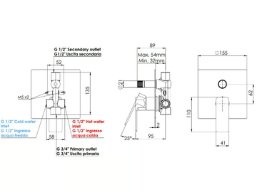 ICON - Recessed single handle shower mixer by Rubinetterie Mariani - view 3